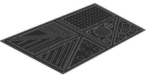 Example of a nested DXF file
