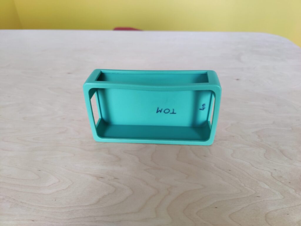 Prototype of the shell with a shore hardness of 40 made using vacuum casting with Xometry
