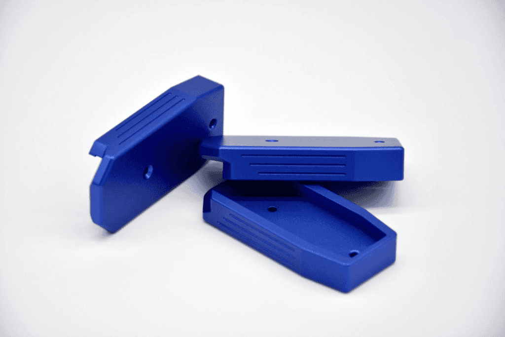 Anodised parts in blue