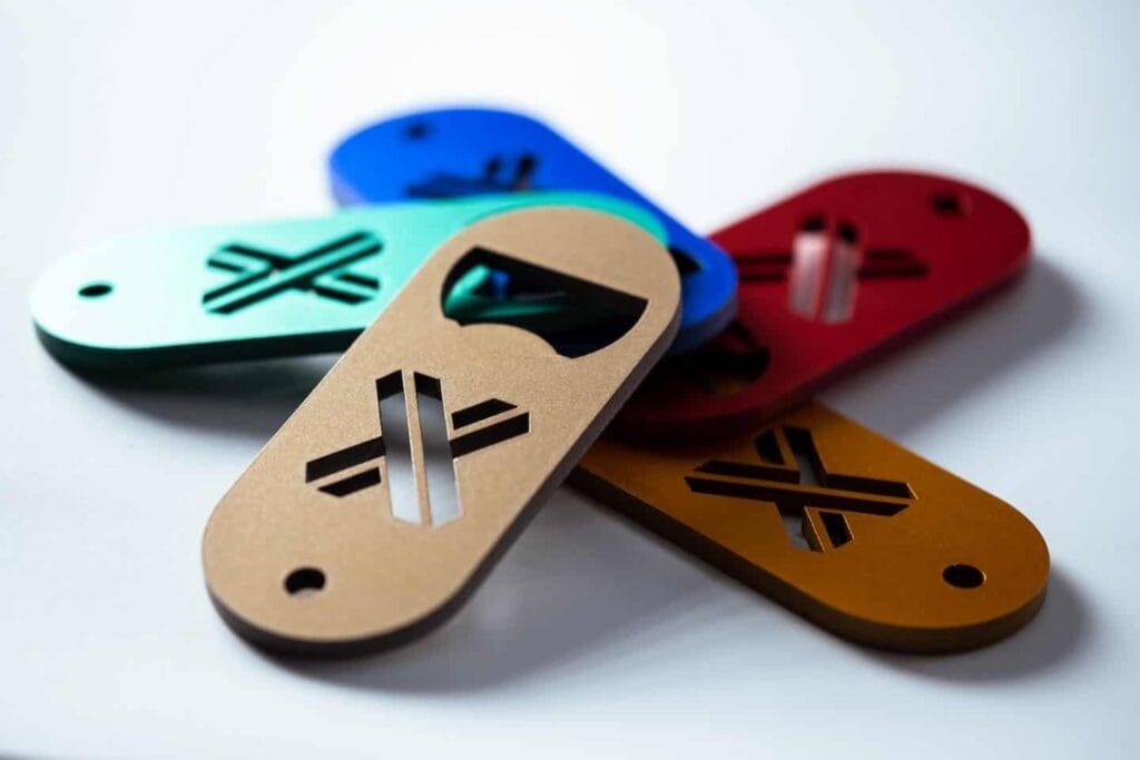 Anodised parts in colour