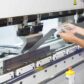 operator bending metal sheet