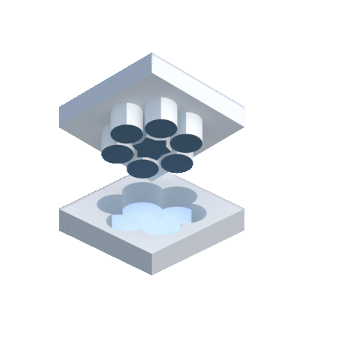 Compression moulding process animation