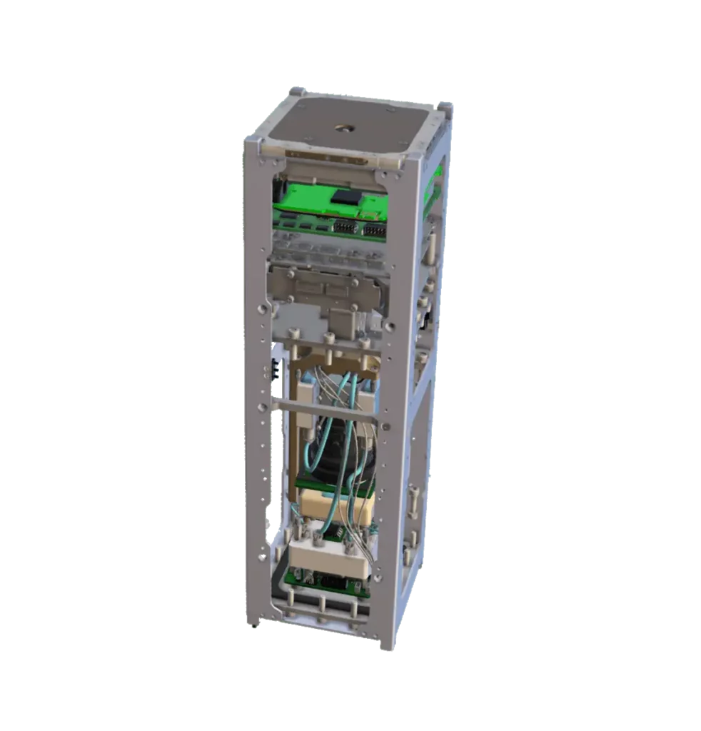3D design of the nanosatellite with an integrated laboratory