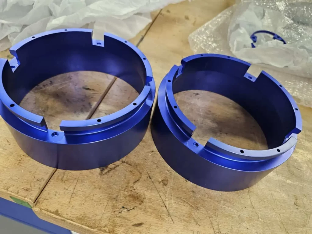 Blue anodised parts