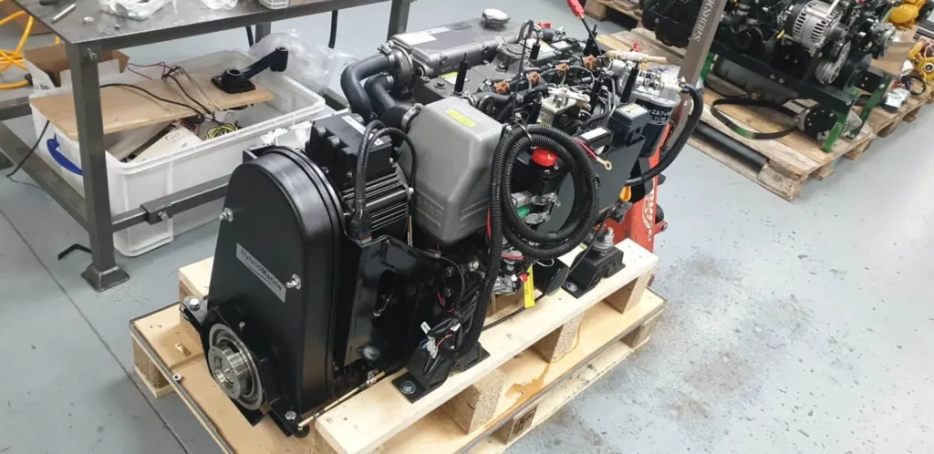 Fully assembled Hybrid Marine Engine that uses the components produced via Xometry