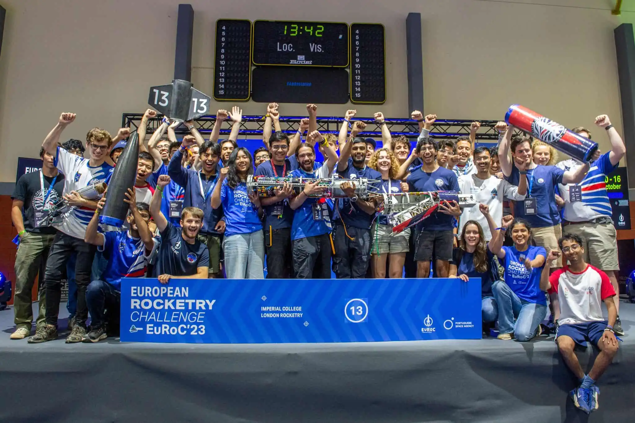 ICLR Team with their NIMBUS rocket at EuroC23