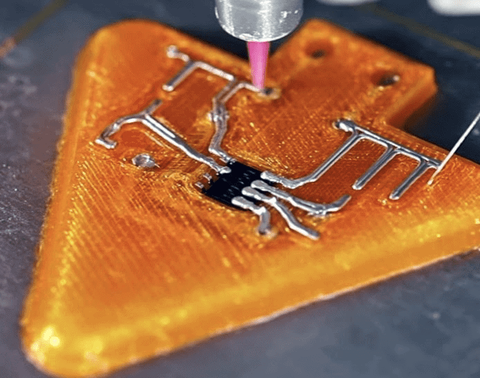 Printer printing onto a plastic surface
