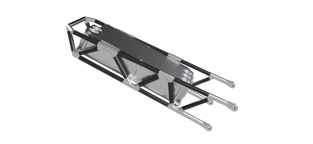 Rendering of the new subframe and inverter assembly