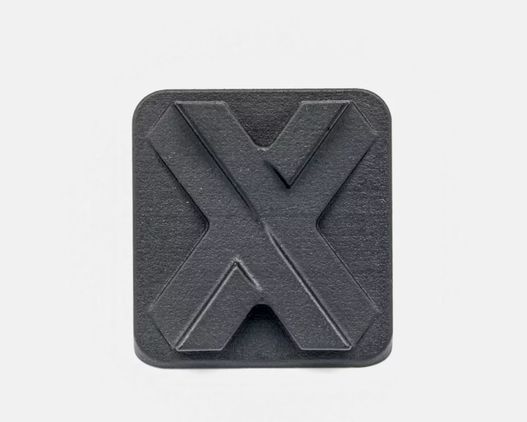 SLS PA12 3D printed part with a black spray painting finish