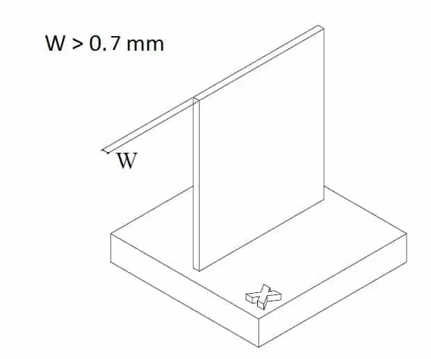 SLS 3D baskı için önerilen et kalınlığı