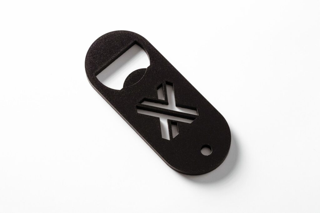 Sheet metal aluminium black anodised part