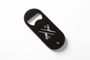 Sheet metal aluminium black anodised part