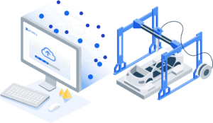Illustration of digital manufacturing for the automotive industry