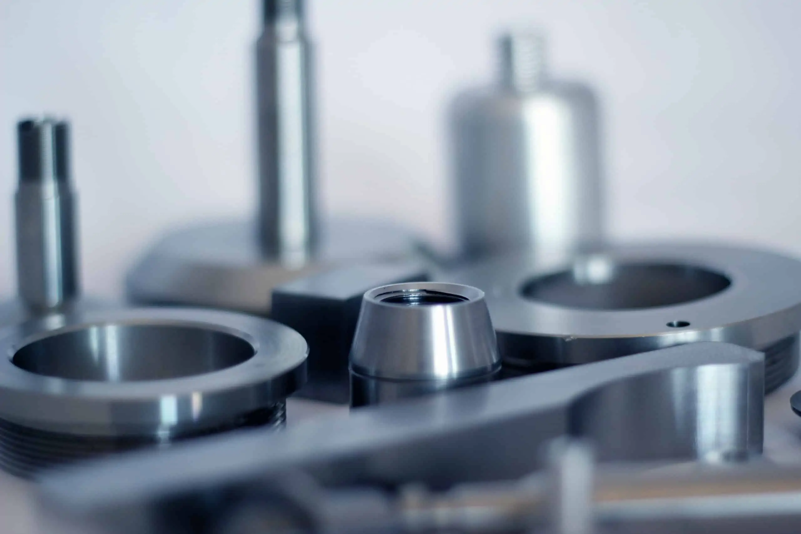 CNC machined parts closeup