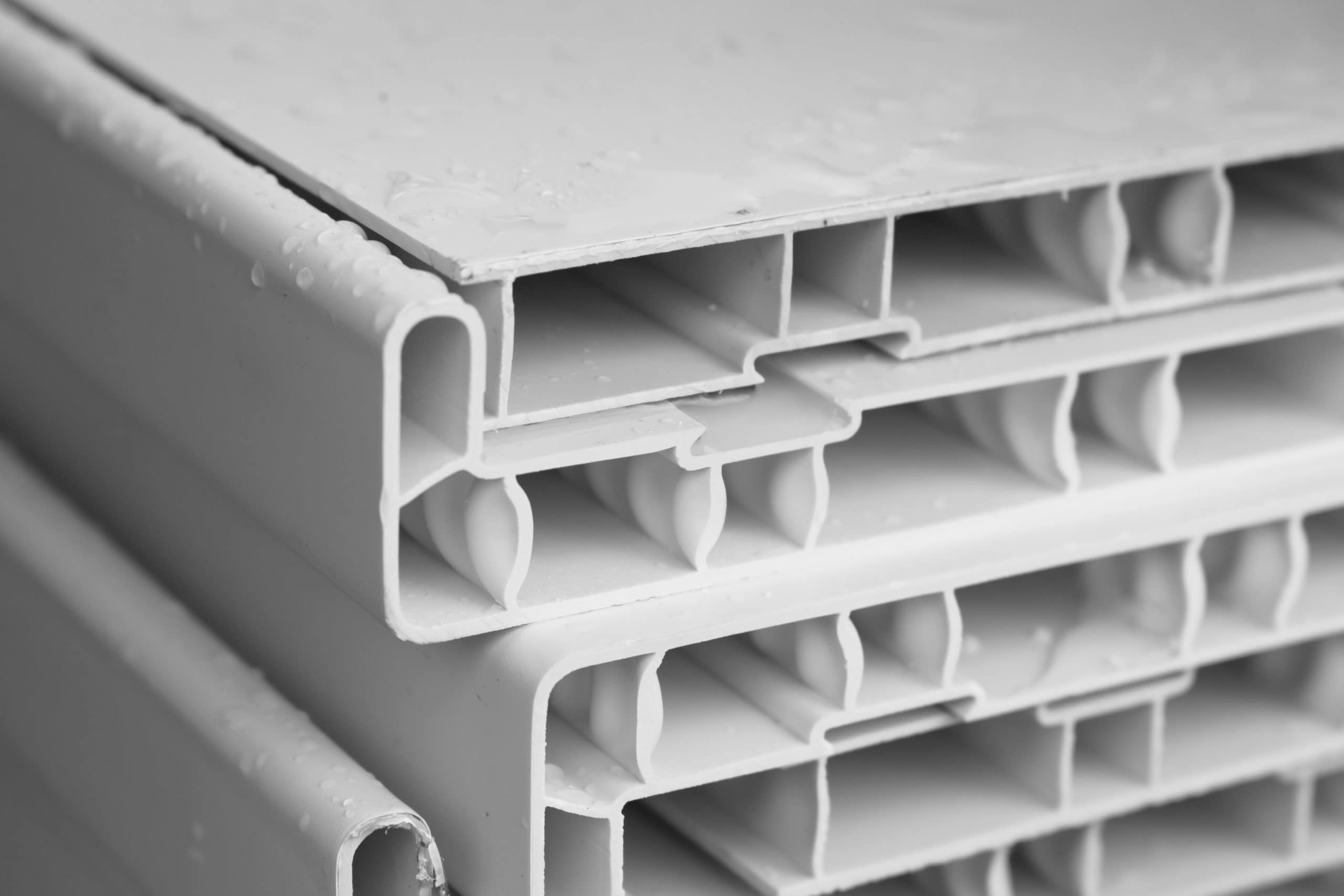 White plastic windowsill