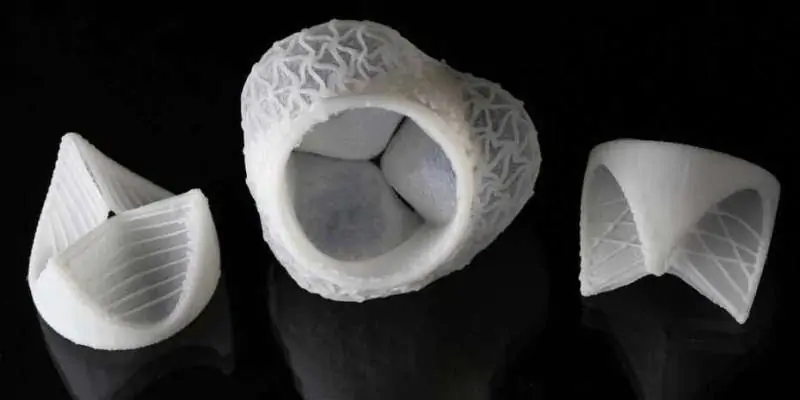 Heart valve 3D printed in Silicone