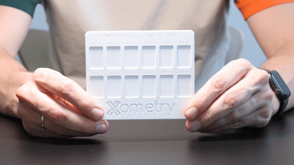 Injection molding finishes card, white