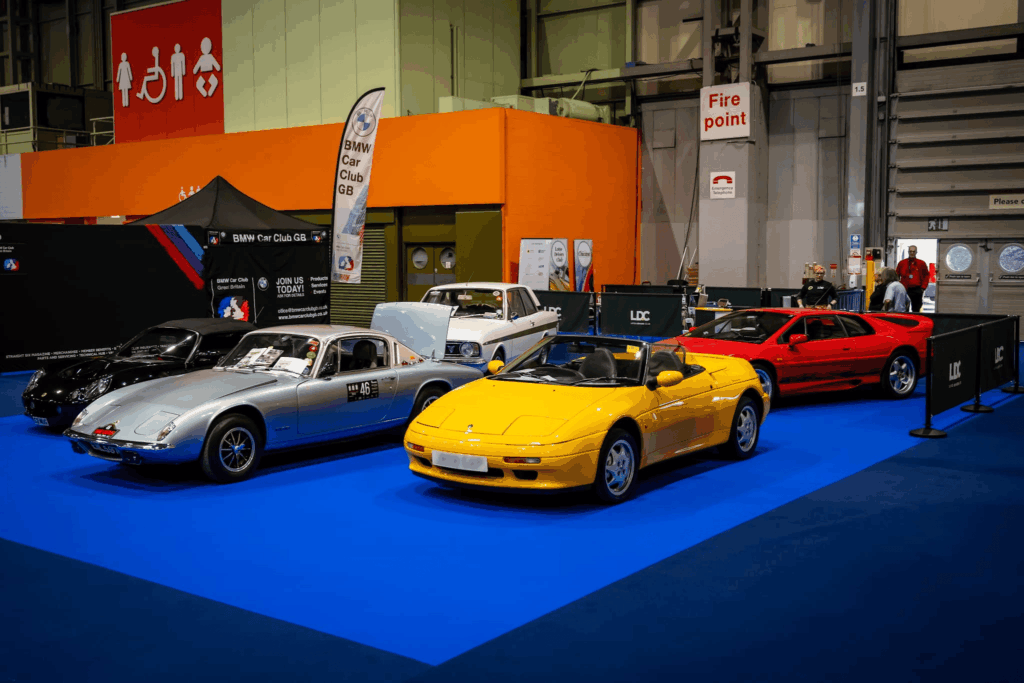 The 1991 Lotus Elan SE at the Classic Car exhibition at the NEC
