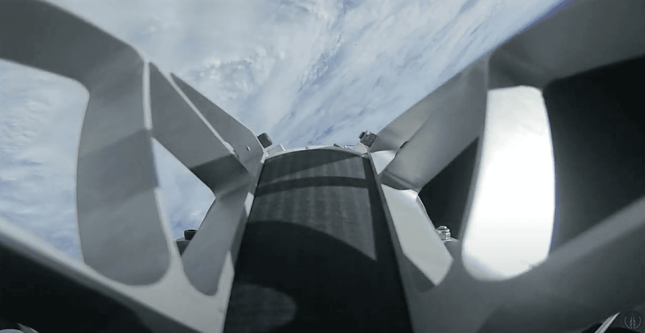 TRACE capsule seconds before ejection from the rocket