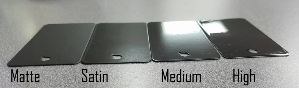 Gloss levels from Matte to High (Source: medicalcarts.org)