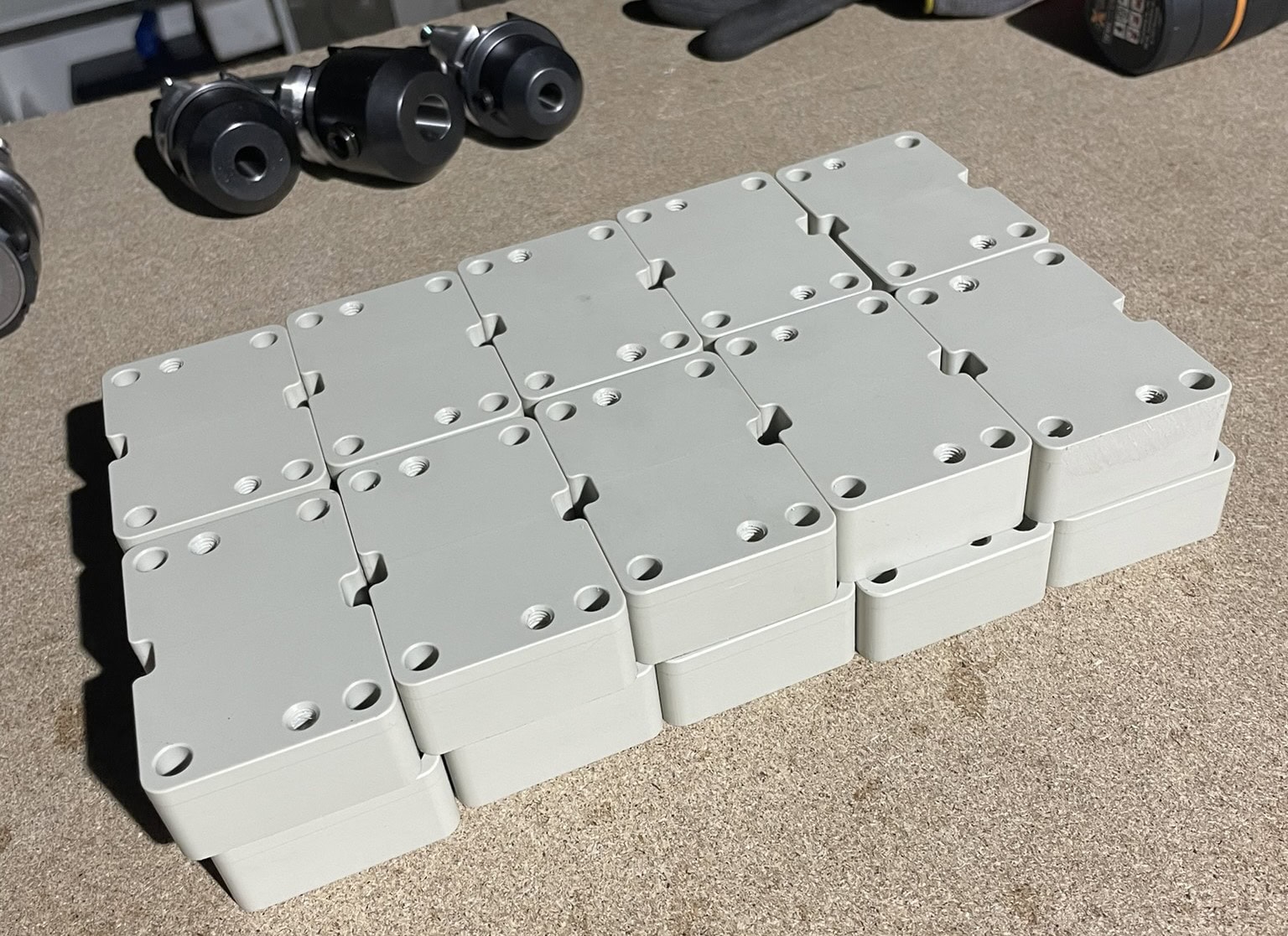 Machined polypropylene parts for the workshop produced through Xometry
