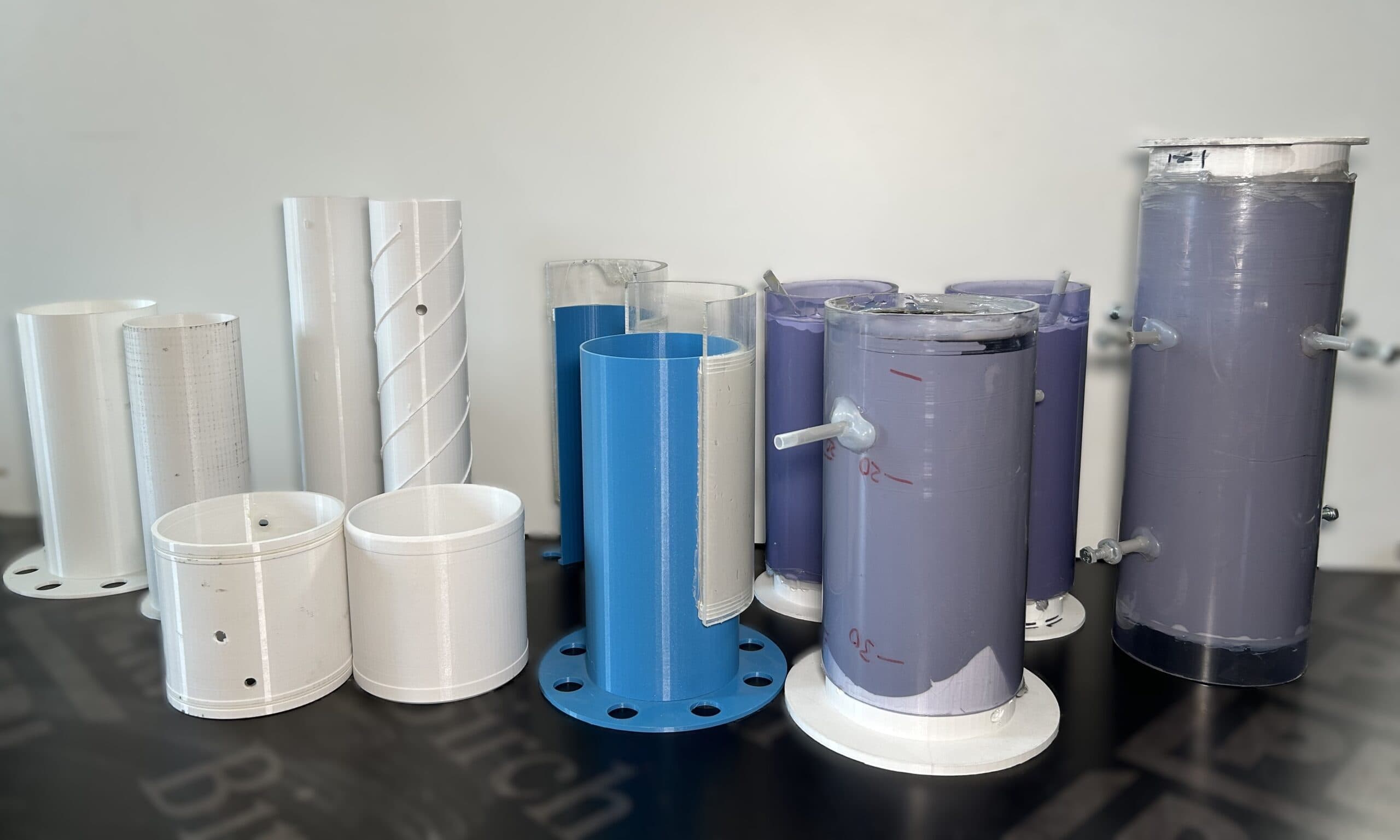 Various 3D-printed prototypes