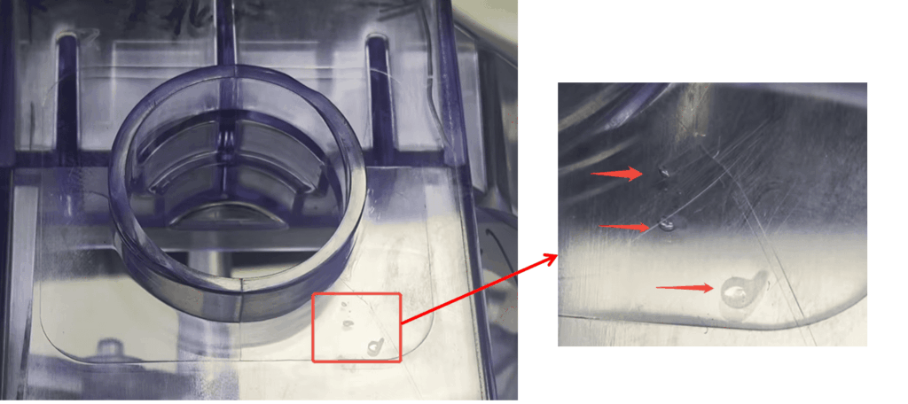 Example of bubbles and voids