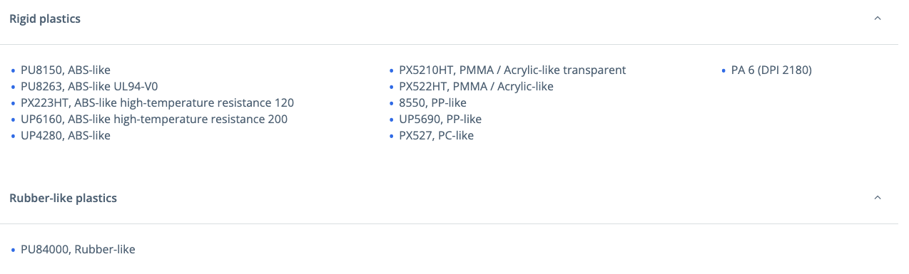 Xometry Vakum Döküm Malzemeleri